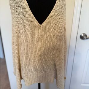 moon & madison V-Neck Cream Sweater